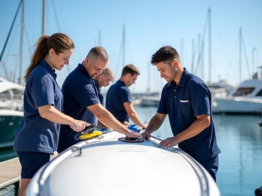 Dinghy To Yacht Detailing team at work