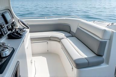 Detailed yacht cockpit