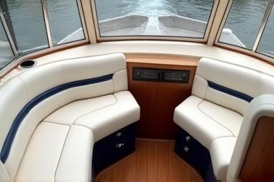 Immaculately cleaned boat interior